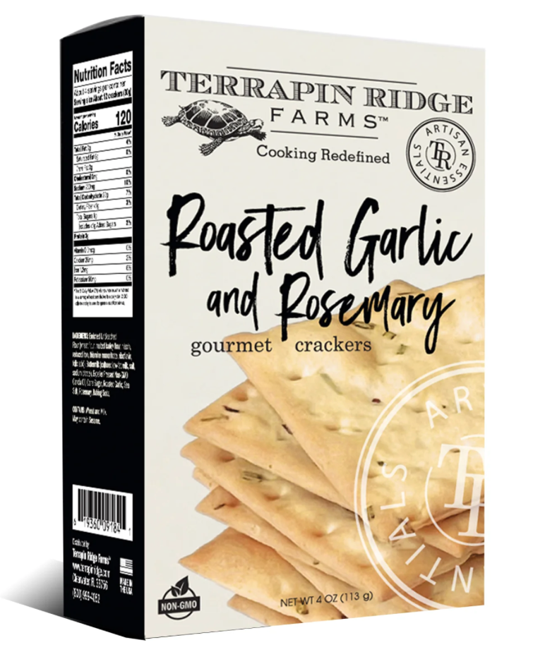 Roasted Garlic & Rosemary Gourmet Crackers