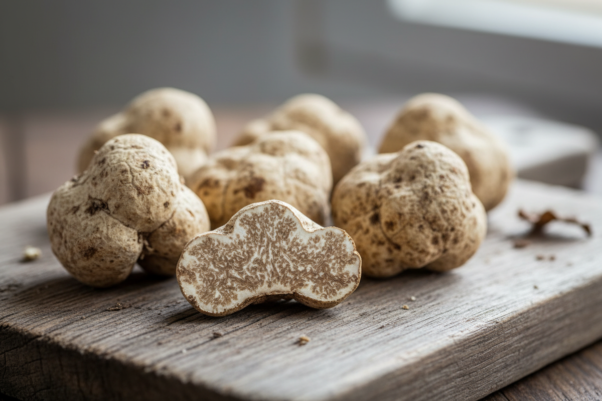 white truffle mushrooms